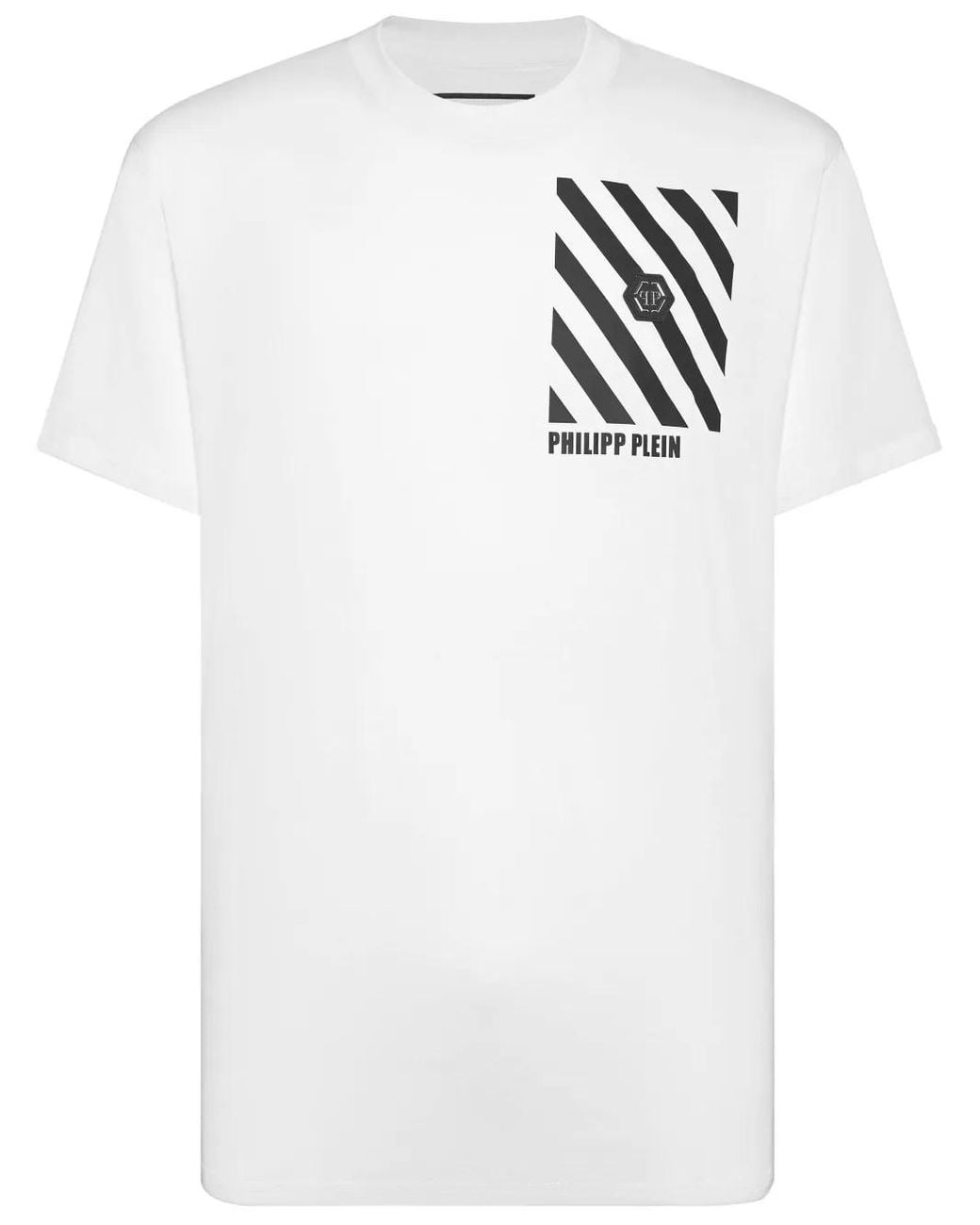 Philipp Plein White Stripes T-Shirt for men