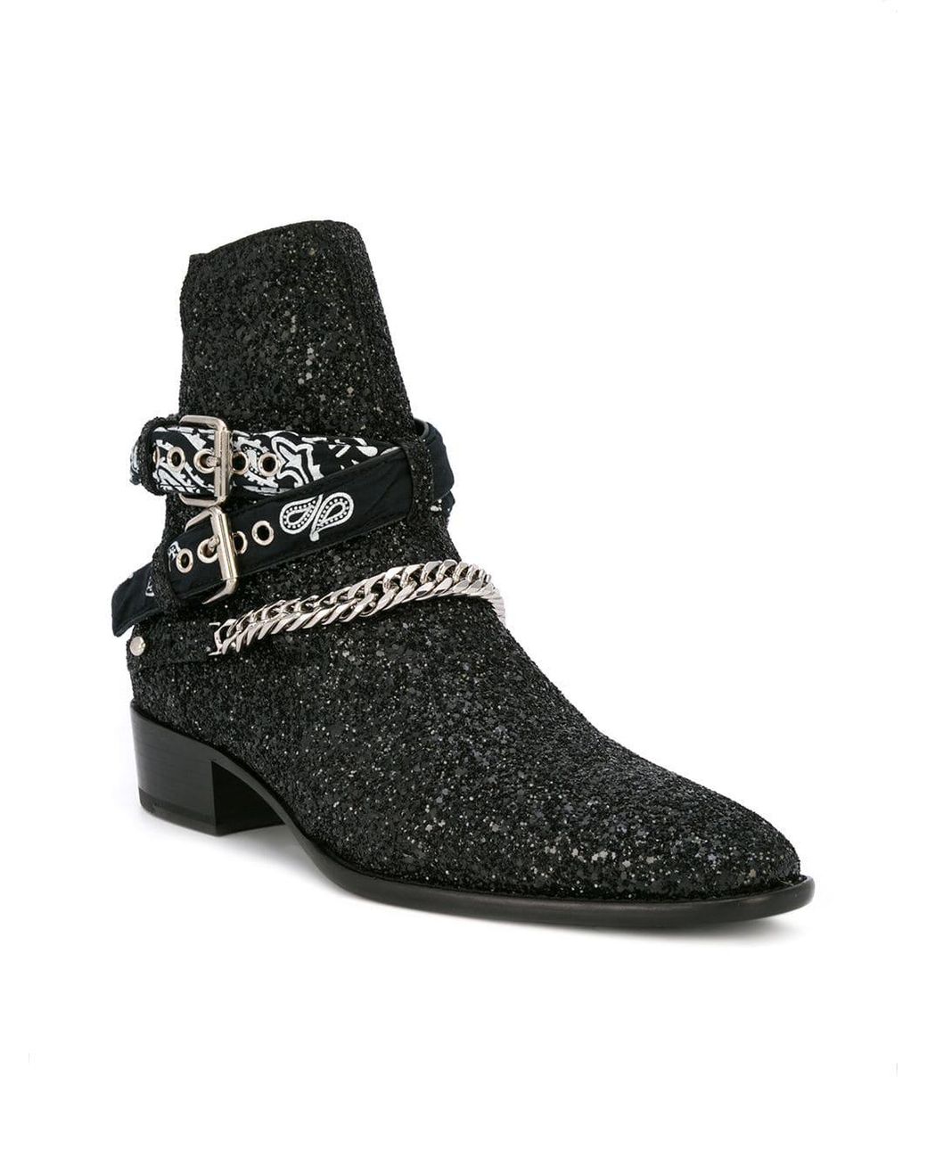 Amiri Glitter Ankle Boots in Black for Men Lyst
