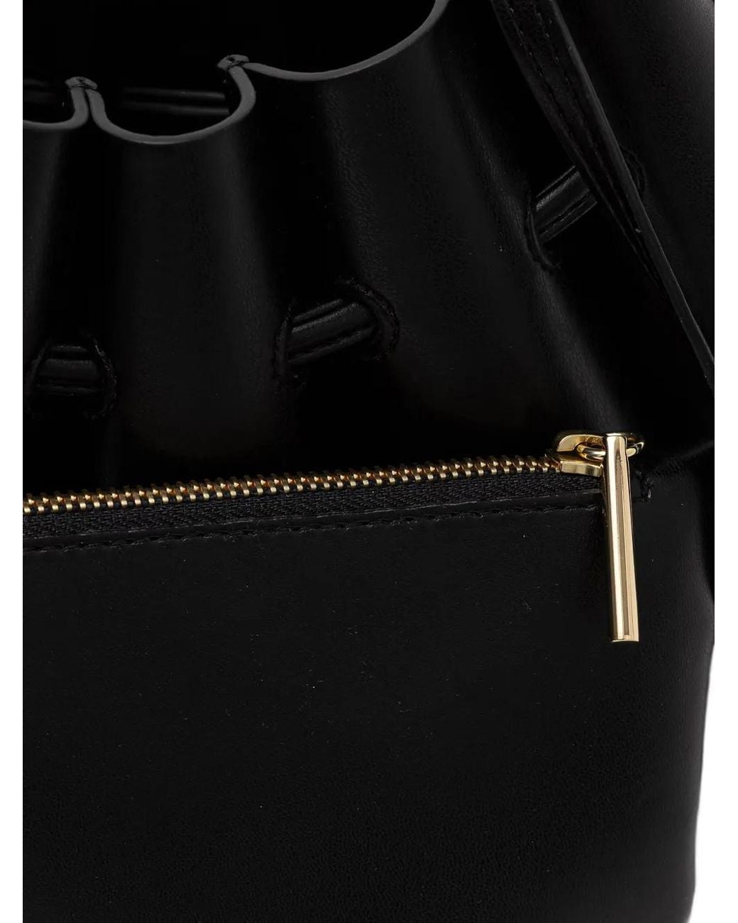 THEMOIRÈ Black Sac Porté Épaule Calipso À Effet Plissé