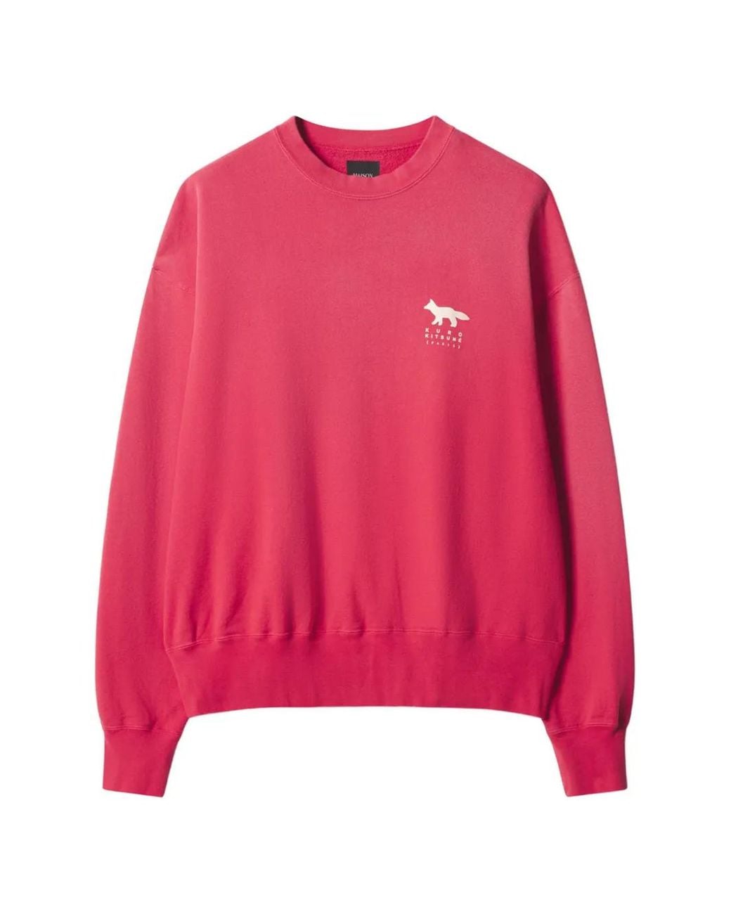 Maison Kitsuné Pink Logo-Print Sweatshirt for men