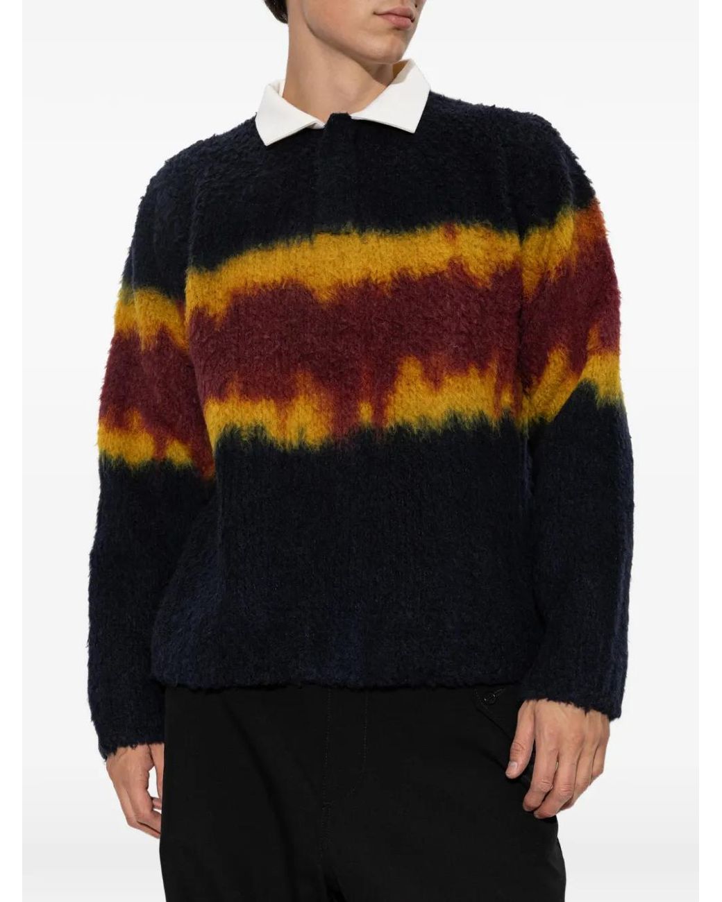 Sacai Black Gradient-Effect Sweater for men