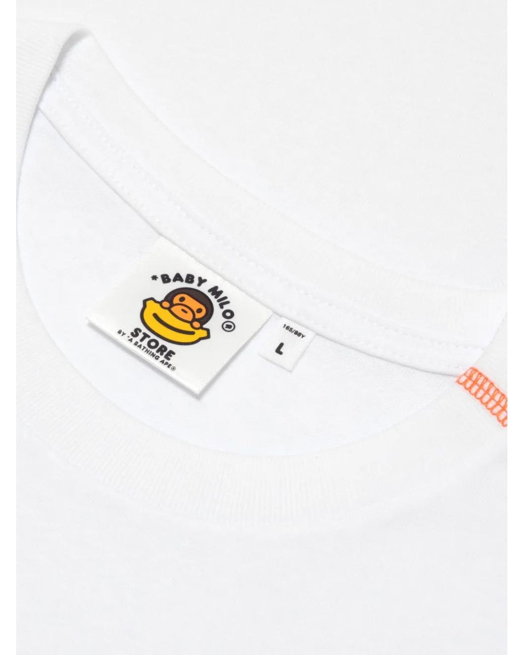 *BABY MILO® STORE BY *A BATHING APE® White Graphic-Print T-Shirt