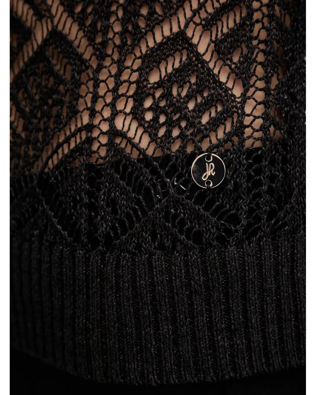 Joseph Ribkoff Black Polo Collar Knitted Top