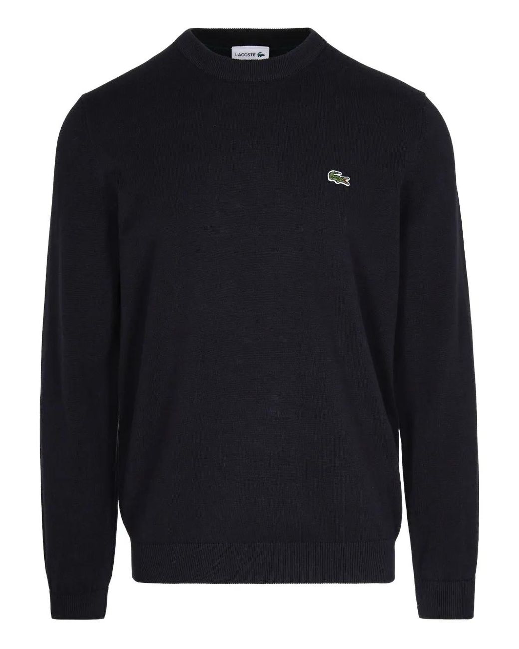 Lacoste Blue Logo-Patch Cotton Sweater for men