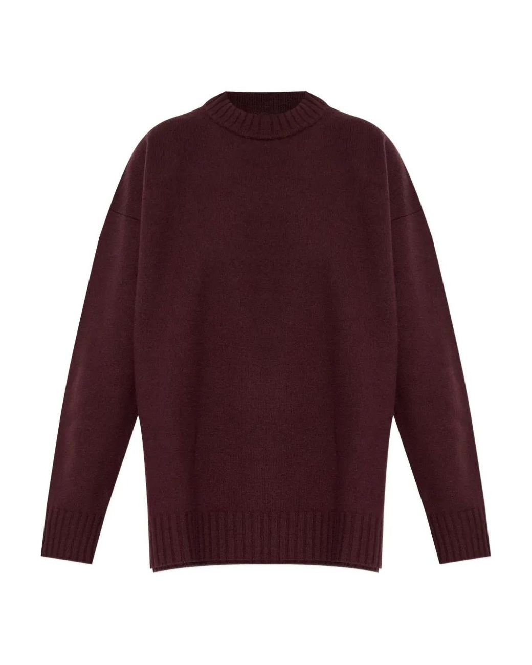 Jersey De Lana Con Cuello Redondo Jil Sander de color Purple