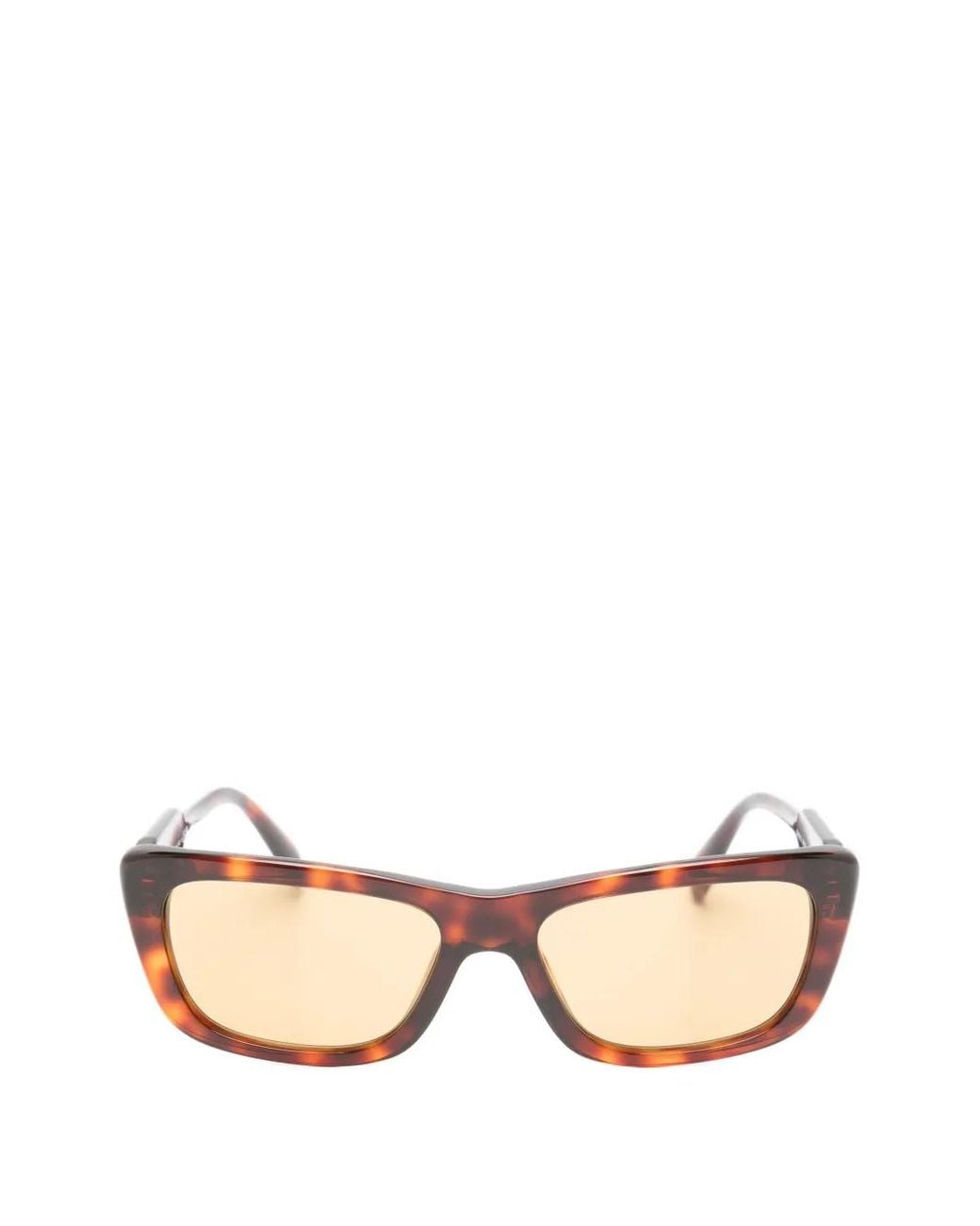 Miu Miu Natural Tortoiseshell-Effect Rectangle-Frame Sunglasses