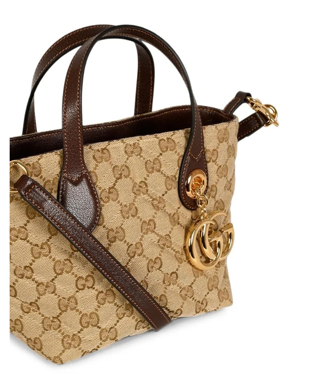 Gucci Metallic Small Gg Marmont Supreme Double G Tote Bag