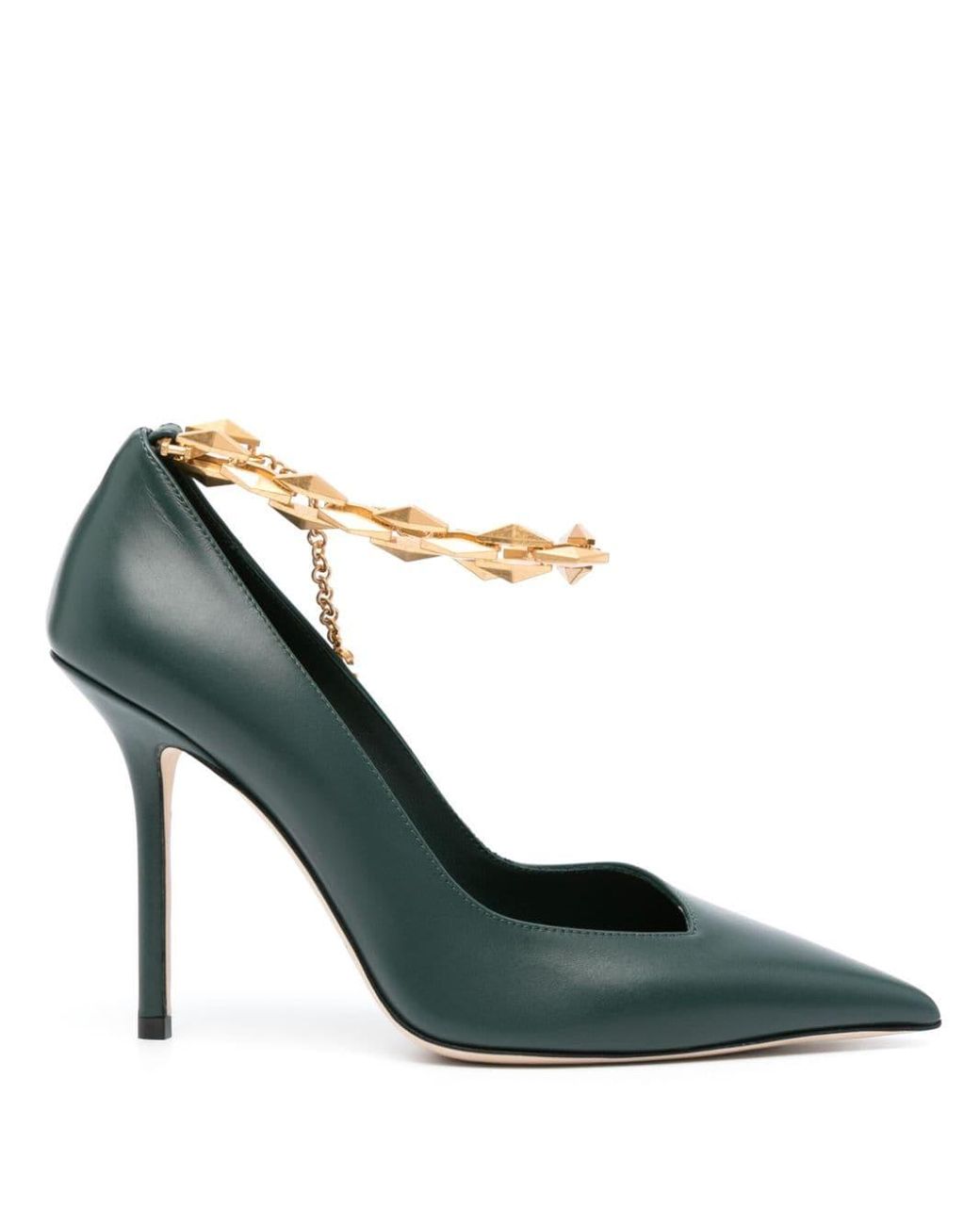 Jimmy Choo Diamond Talura 100mm Leather Pumps in Green Lyst Canada