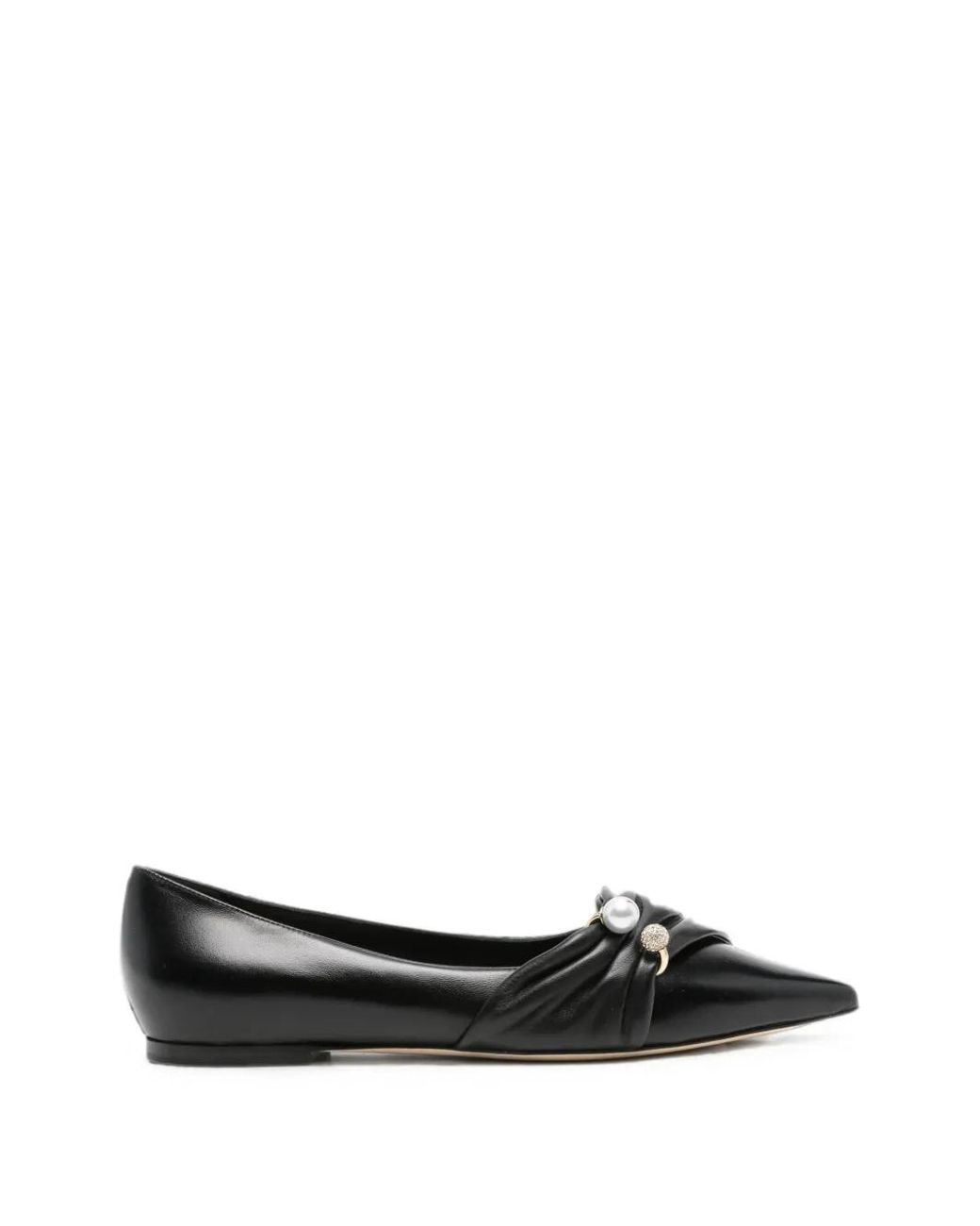 Jimmy Choo Black Rafi Flat Pumps