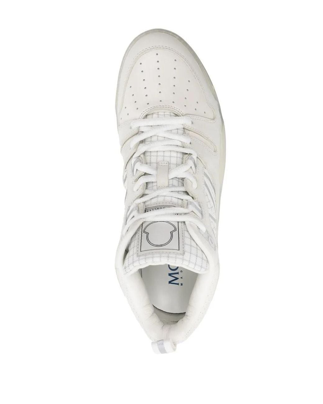 Moncler White Pivot High-Top Lace Sneakers, Brand Size 38 (Us