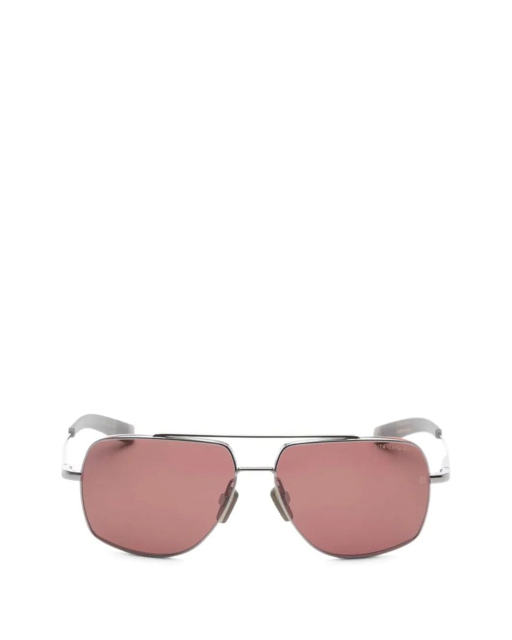 Dita Eyewear Pink Lancier Double-Bridge Geometric-Frame Sunglasses for men