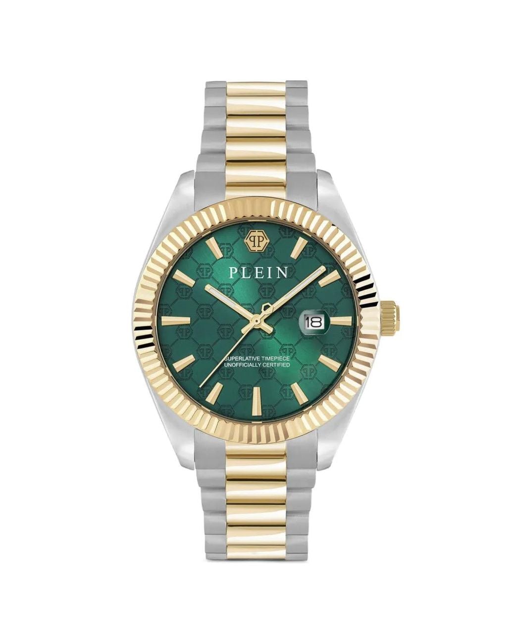 Philipp Plein Metallic Date Superlative Monogram 40Mm Watch for men