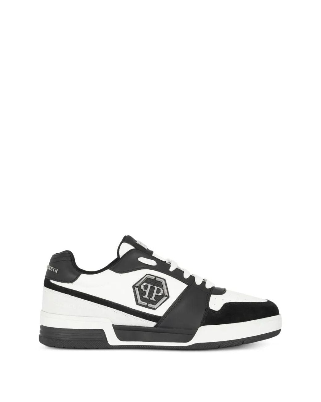 Philipp Plein White P-Force 78 Logo-Plaque Sneakers