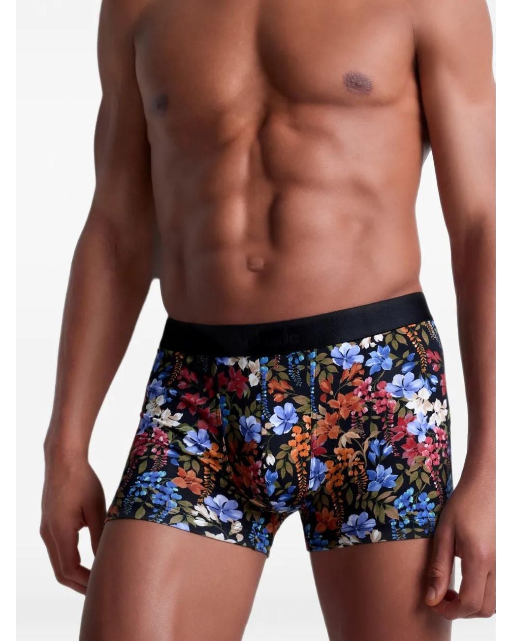 Aubade Black Floral-Print Boxer Briefs for men
