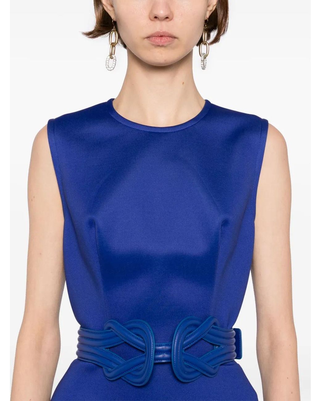 Saiid Kobeisy Blue Ruffled Mini Dress