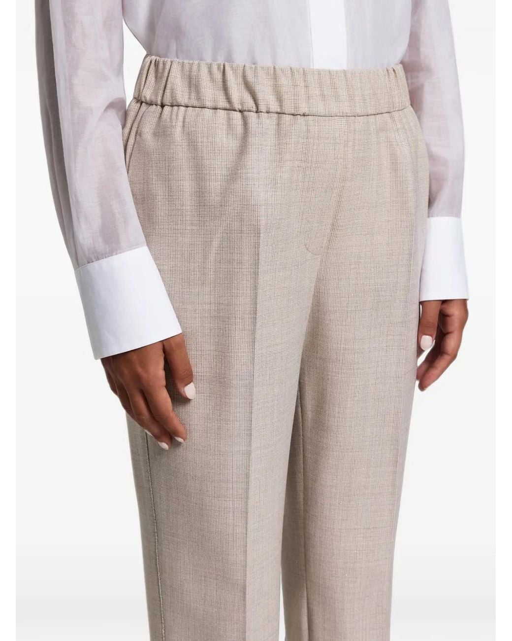 Peserico Multicolor Pantalon De Tailleur À Taille Élastique