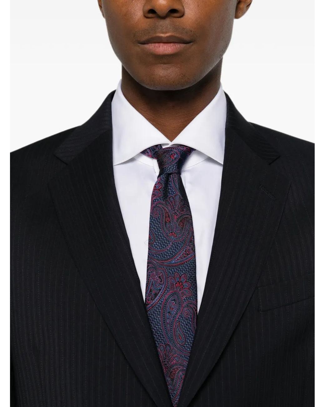 Paul Smith Blue Costume À Fines Rayures for men