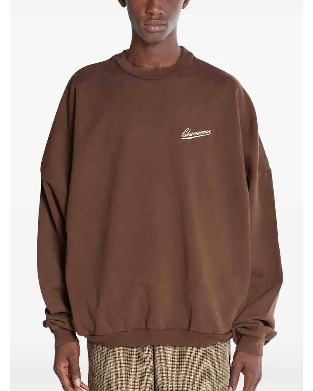 Willy Chavarria Brown Hooligan Sweatshirt for men