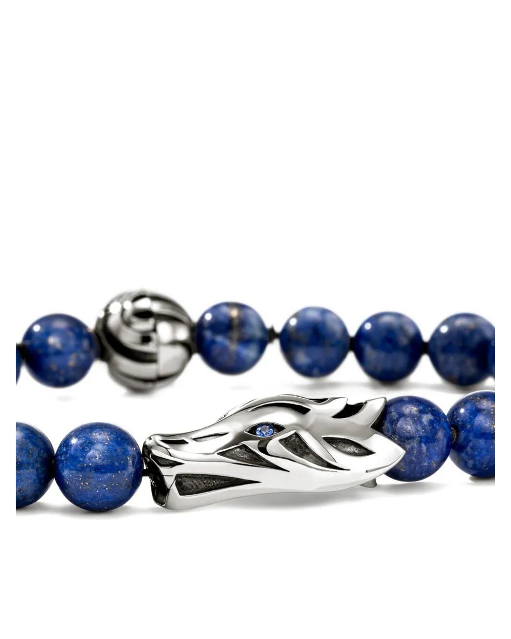 John Hardy Blue Lapis Lazuli Beaded Bracelet for men