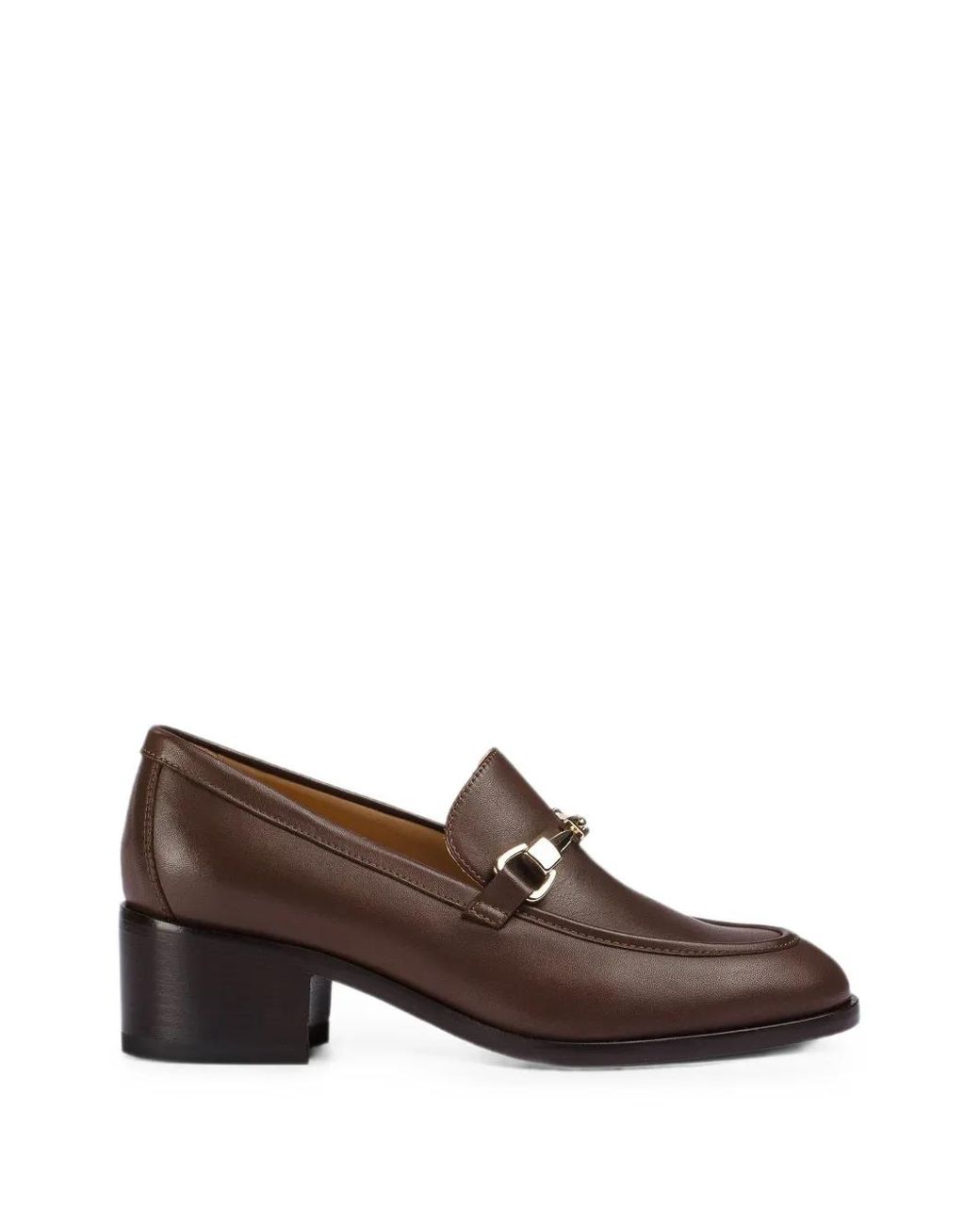Doucal's Brown Horsebit Leather Loafers