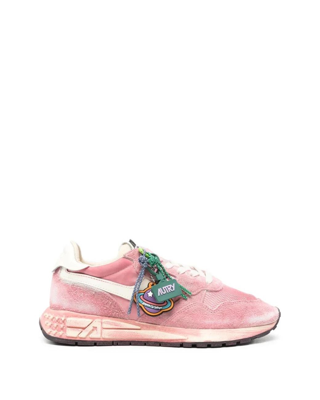 Autry Pink Reelwind Super Vintage Sneakers