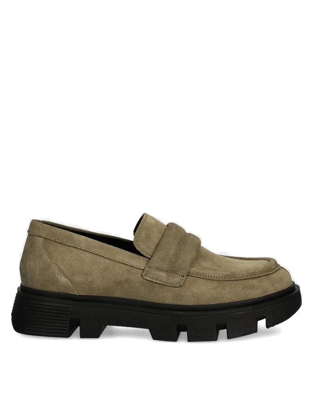 Geox Chunky-Sole Suede Loafers in Green | Lyst UK display picture 2