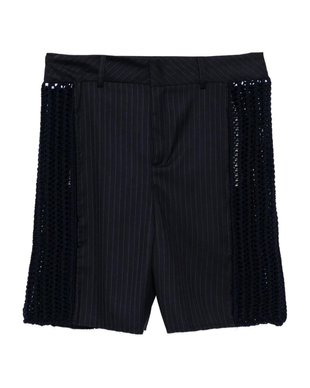 SONIA CARRASCO Black Striped Shorts for men