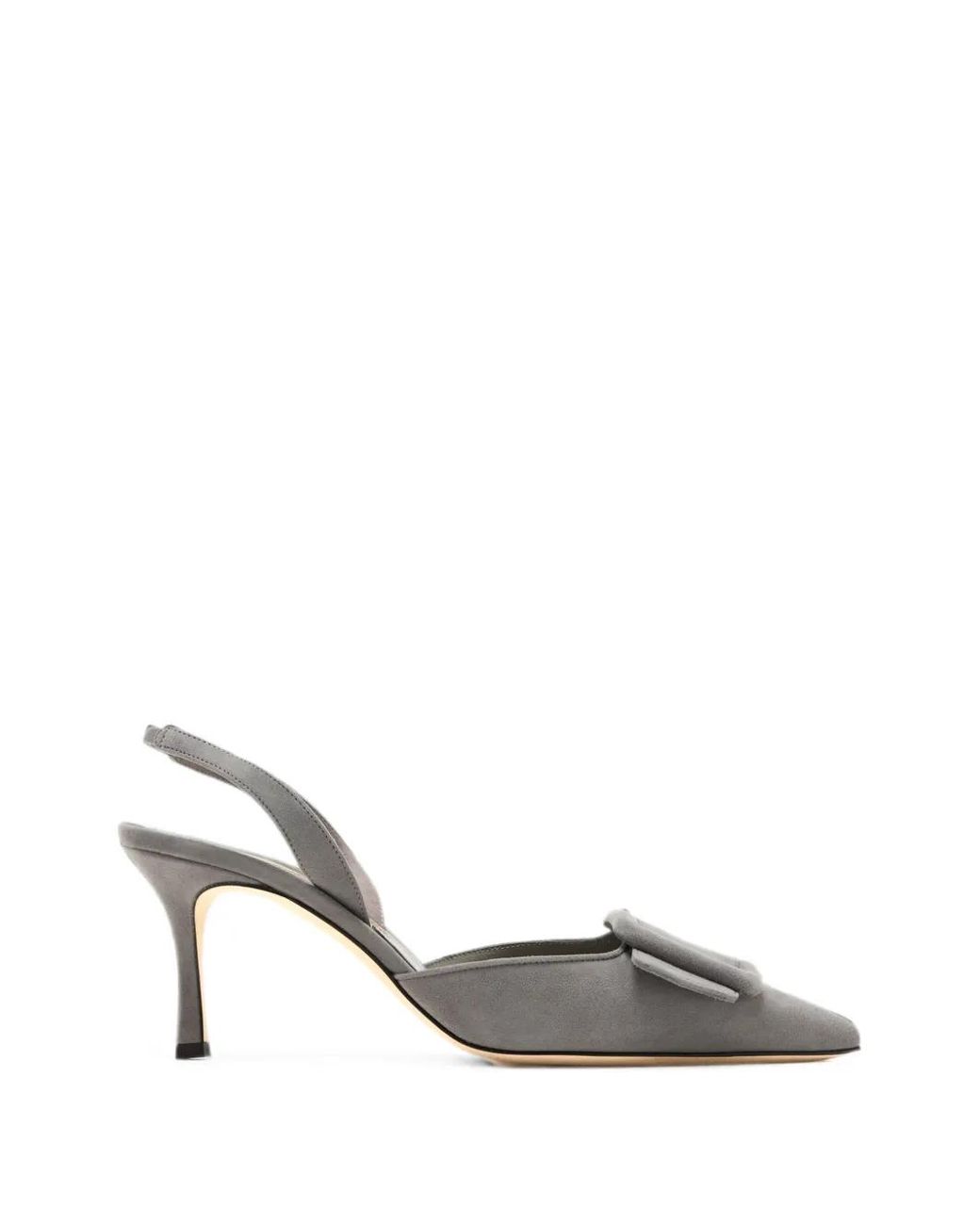 Manolo Blahnik Metallic Maysli Slingback Pumps