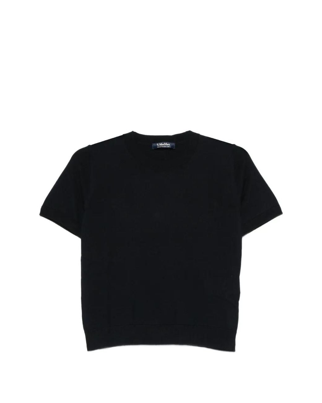 Max Mara Black Cashmere, Cotton And Silk Yarn Jumper