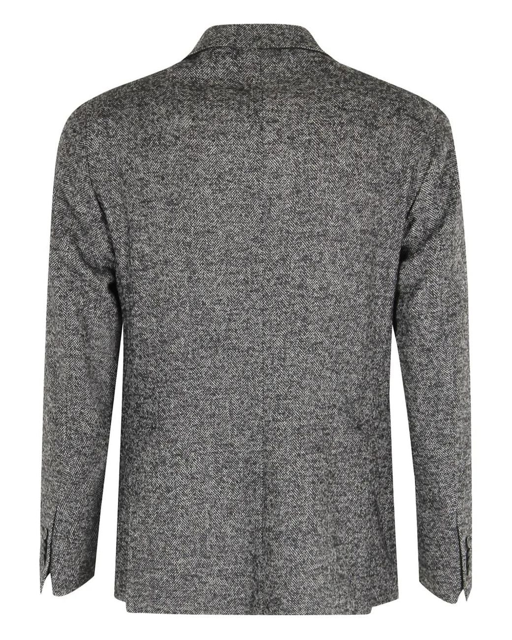 Tagliatore Gray Spinata Peak-Lapel Jacket for men