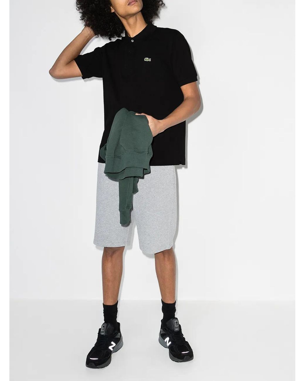 Lacoste Black Classic Piqué Polo for men