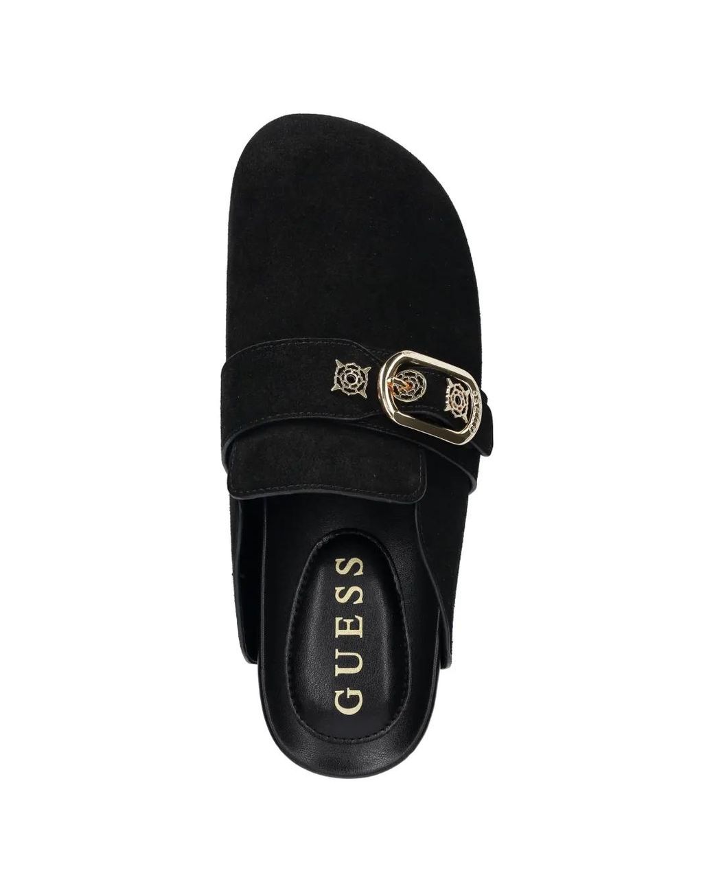 Guess Black Galavanta Buckle-Strap Mules