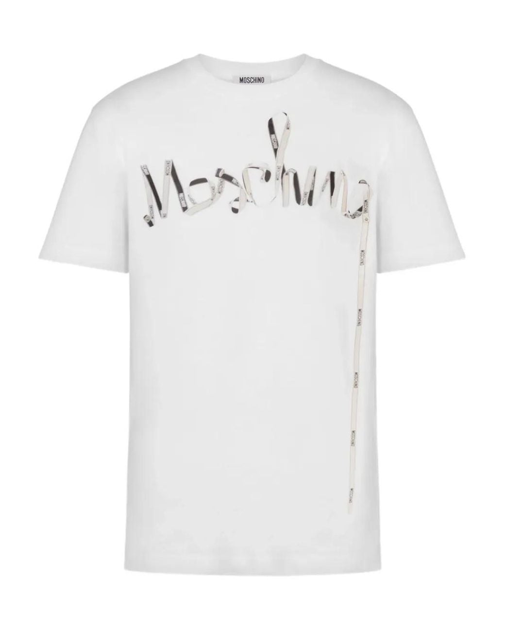 Moschino White Cotton Jersey T-Shirt for men
