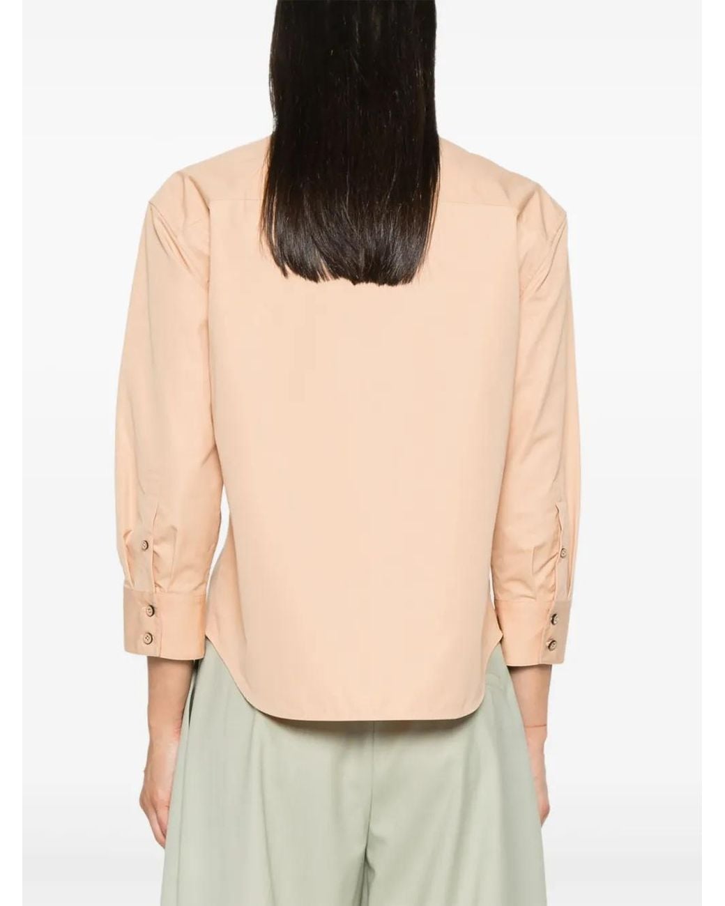 Jil Sander Natural Pointed-Collar Cotton Shirt