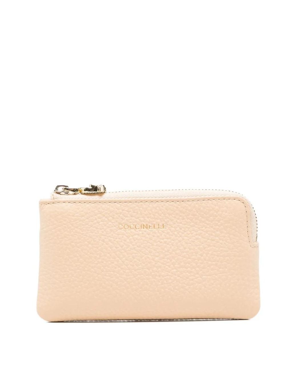 Coccinelle Natural C-Me Pebbled Leather Pouch