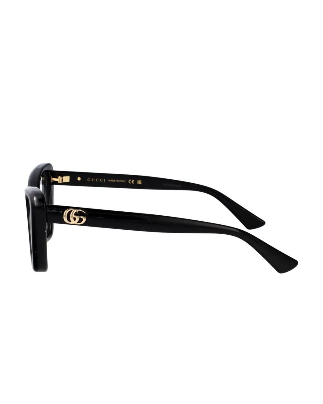 Gucci Brown Cat-Eye Frame Glasses