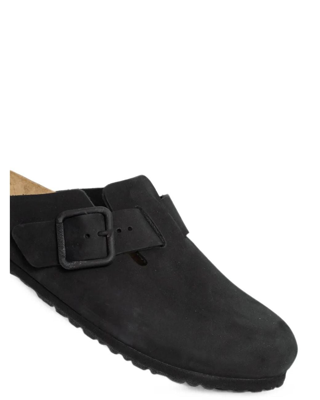 Birkenstock Black Mules Boston En Nubuck