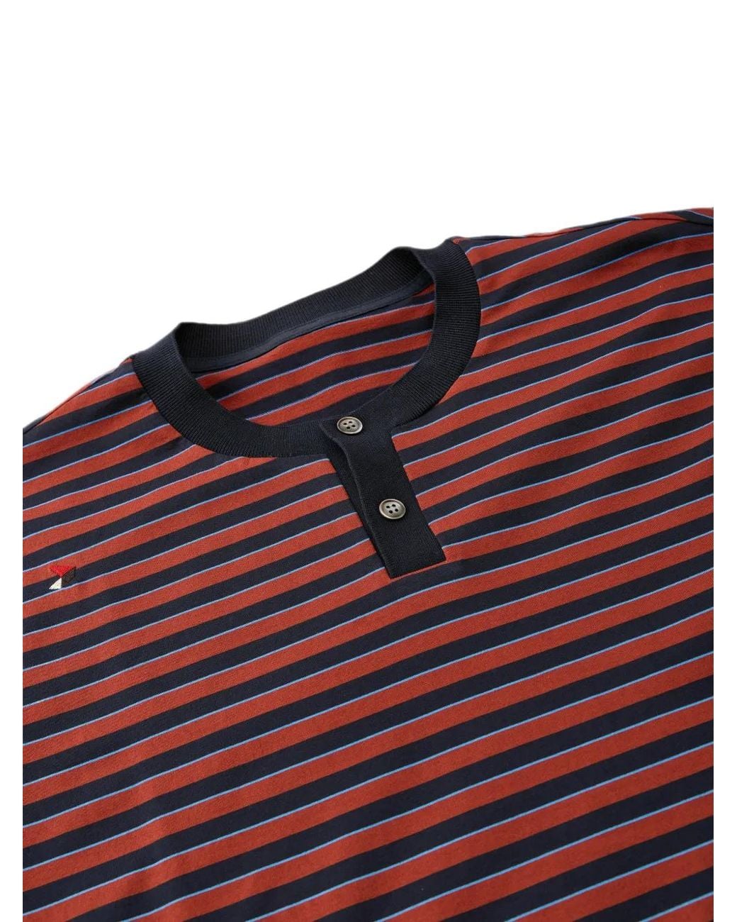 CROQUIS Red Striped Sailboat-Embroidery T-Shirt for men