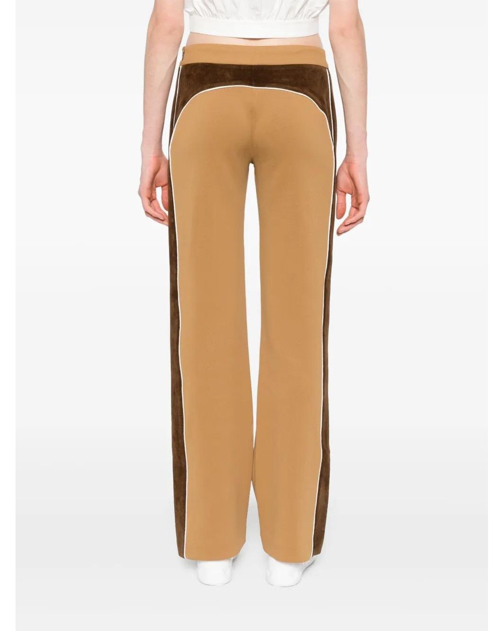 Casablanca Natural Chenille Panelled Track Pants