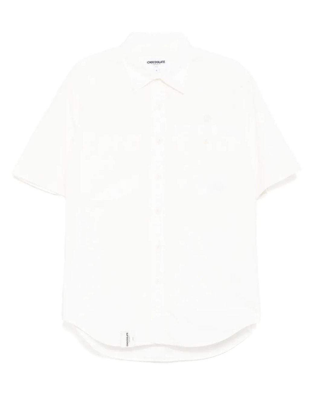 Chocoolate White Logo-Patch Shirt for men