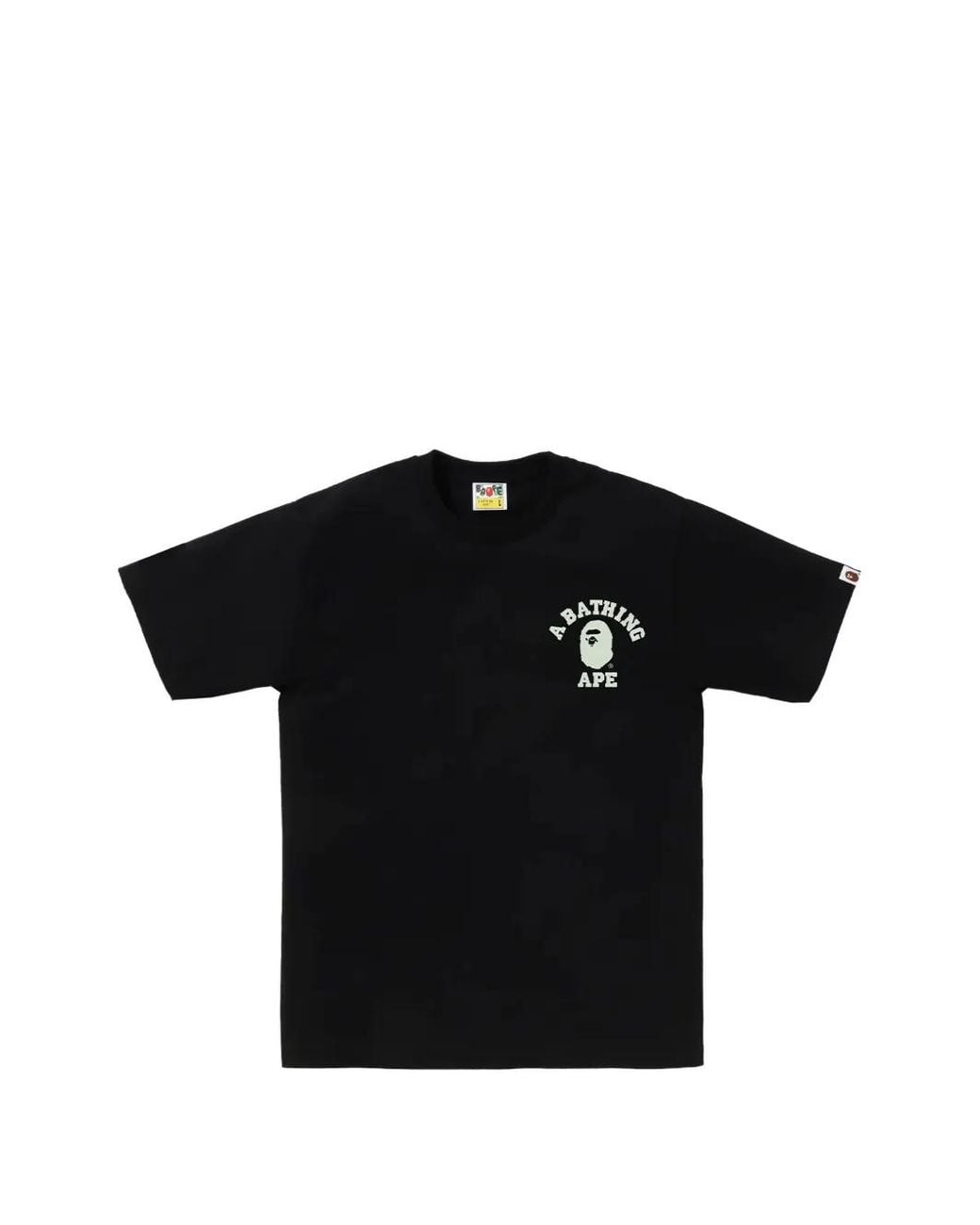 A Bathing Ape Black City Camo College T-Shirt for men