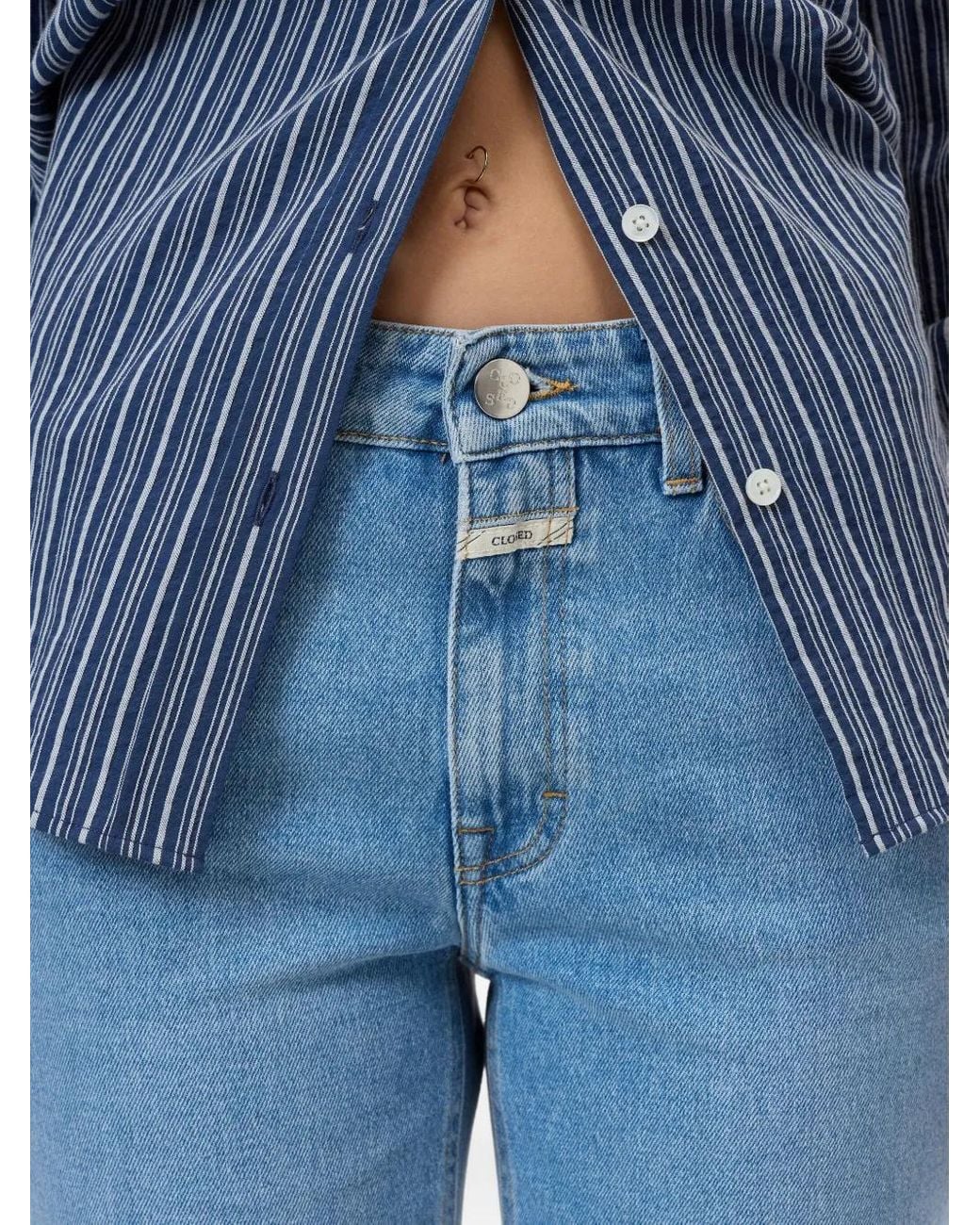 Closed Milo Straight Cropped Jeans in het Blue