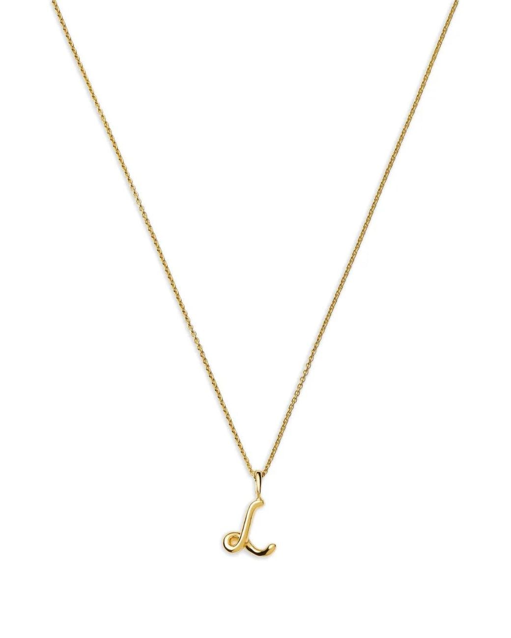 Missoma Metallic Mini Initial L Pendant Necklace