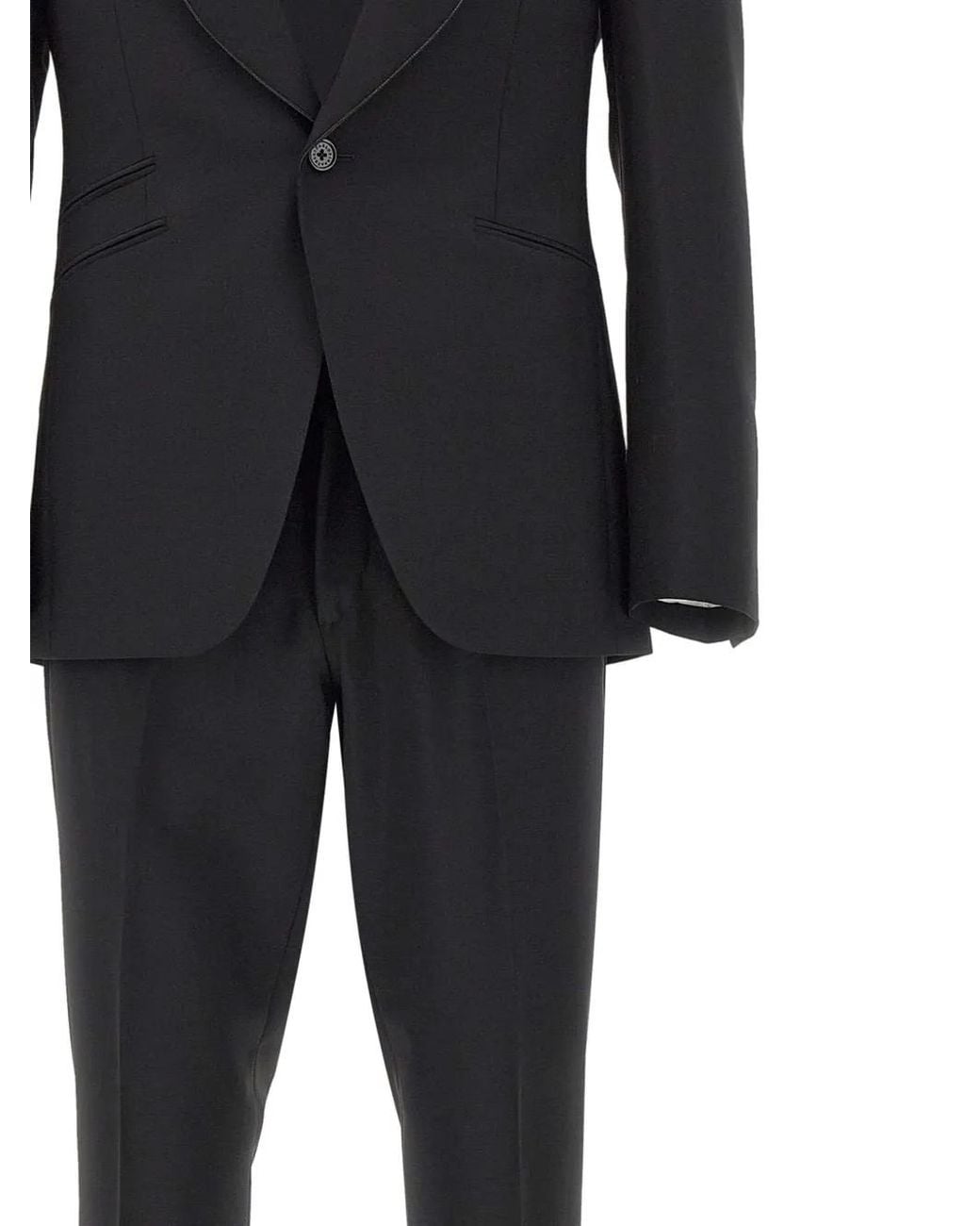 Carlo Pignatelli Black Buttoned Suit for men