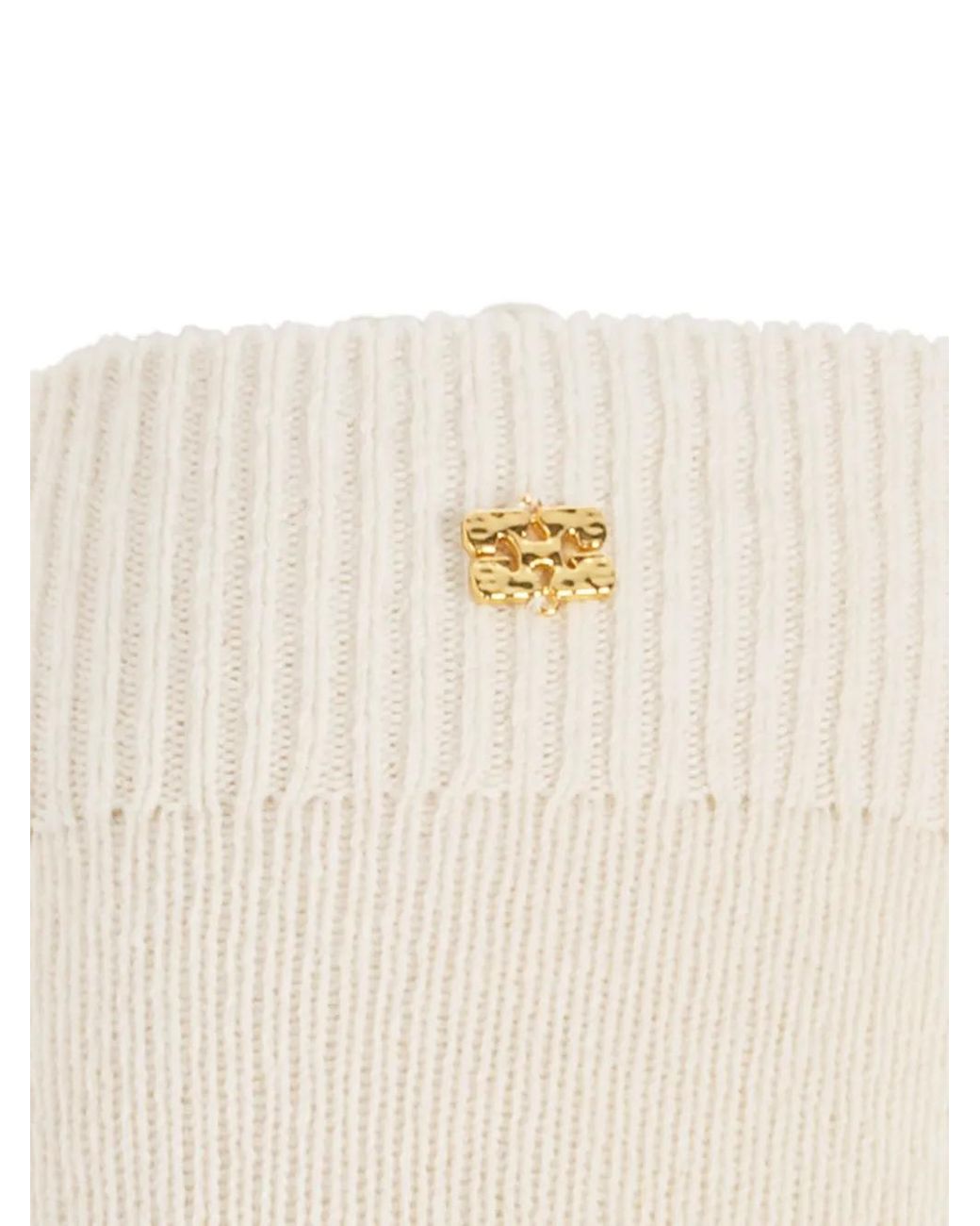 Ganni White Wool Mix Socks