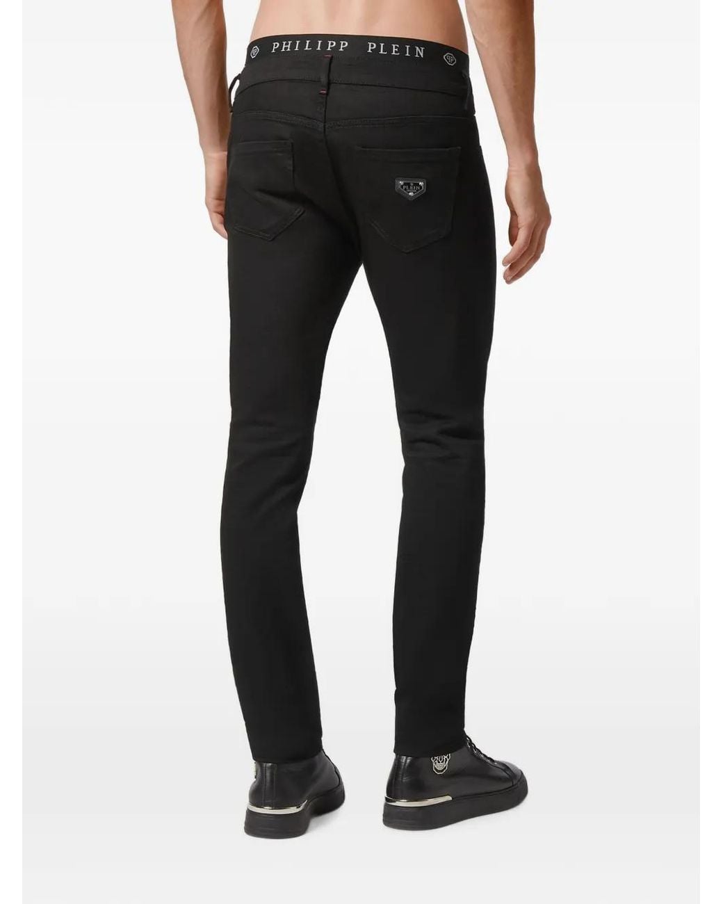 Philipp Plein Black Slim Fit Jeans Basic for men
