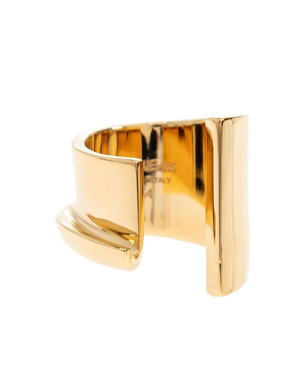 Jacquemus Metallic Curved Brass Ring