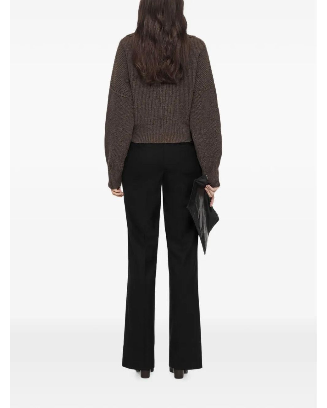 AllSaints Brown Caron Ribbed Knit Cardigan