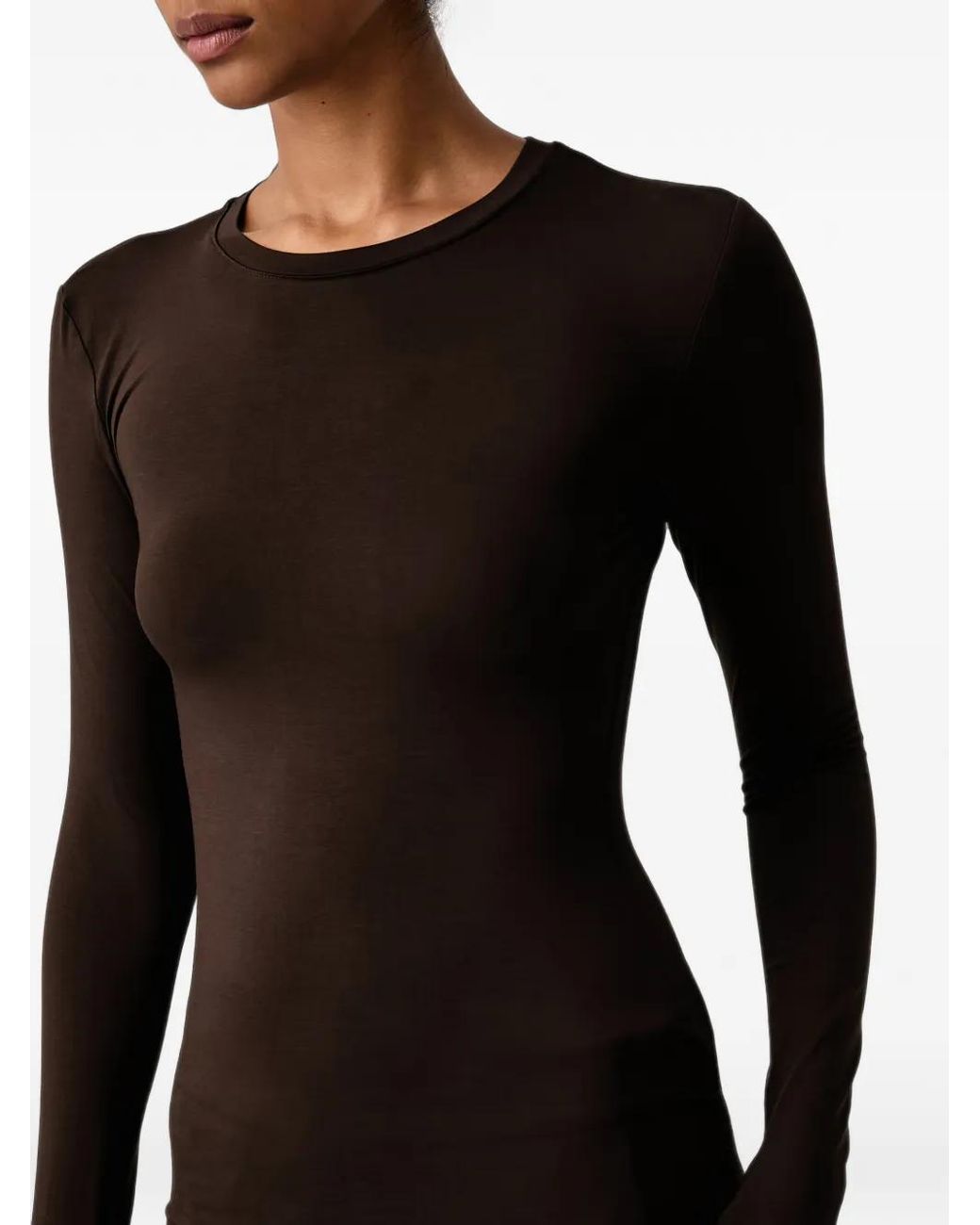 La Mania Black Long-Sleeve Crew-Neck T-Shirt
