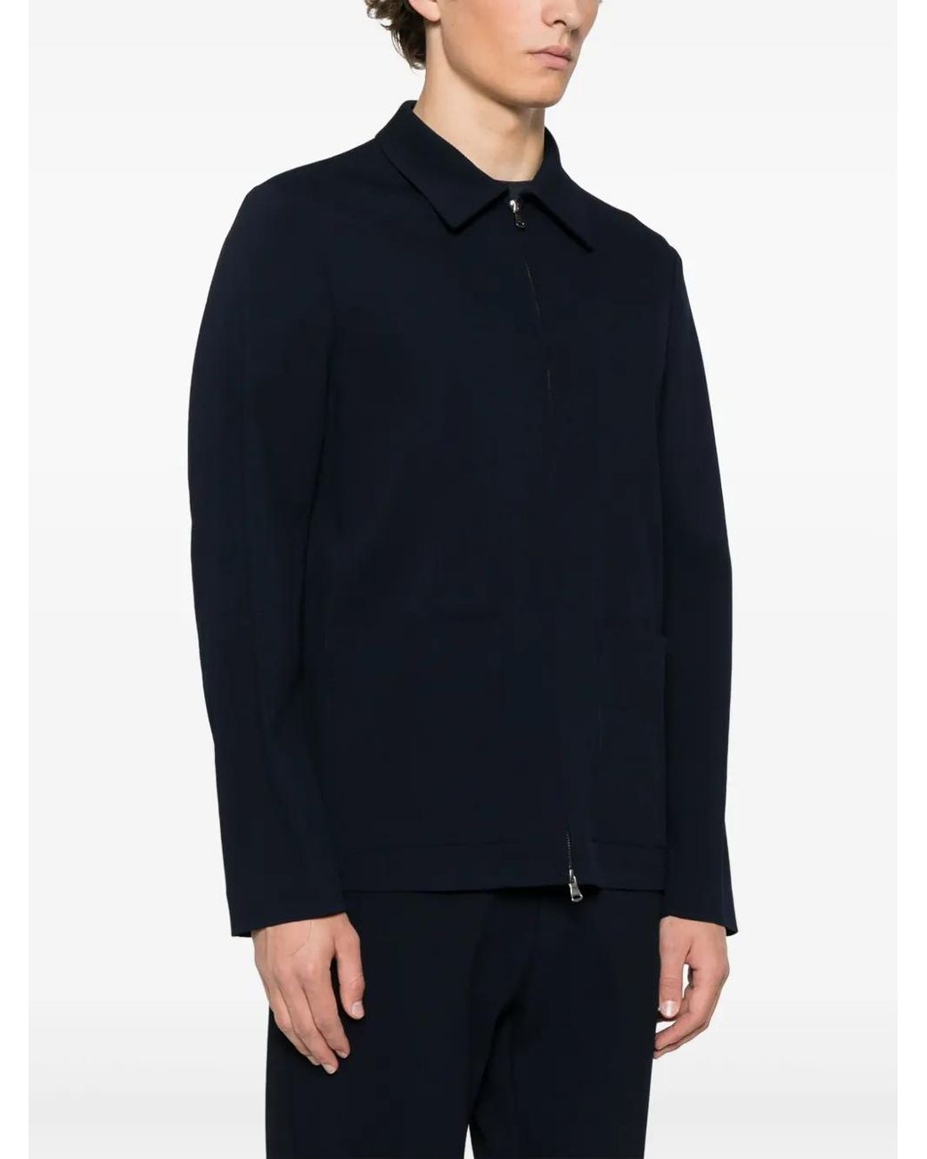 Barena Blue Ribbed Jacket for men